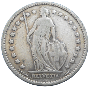 Švajčiarsko 1 Frank 1910 B