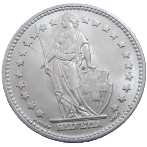 Švajčiarsko 1 Frank 1958 B