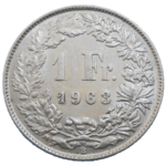 Švajčiarsko 1 Frank 1963 B