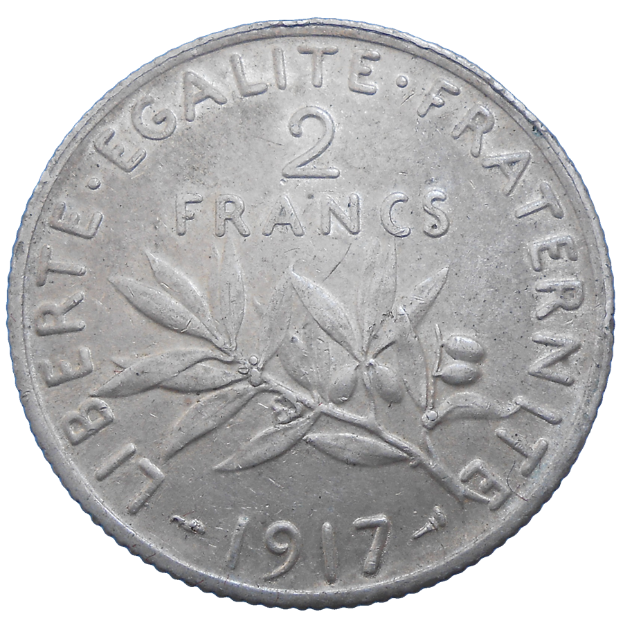 Francúzsko 2 Francs 1917 Francúzsko 2 Francs 1917