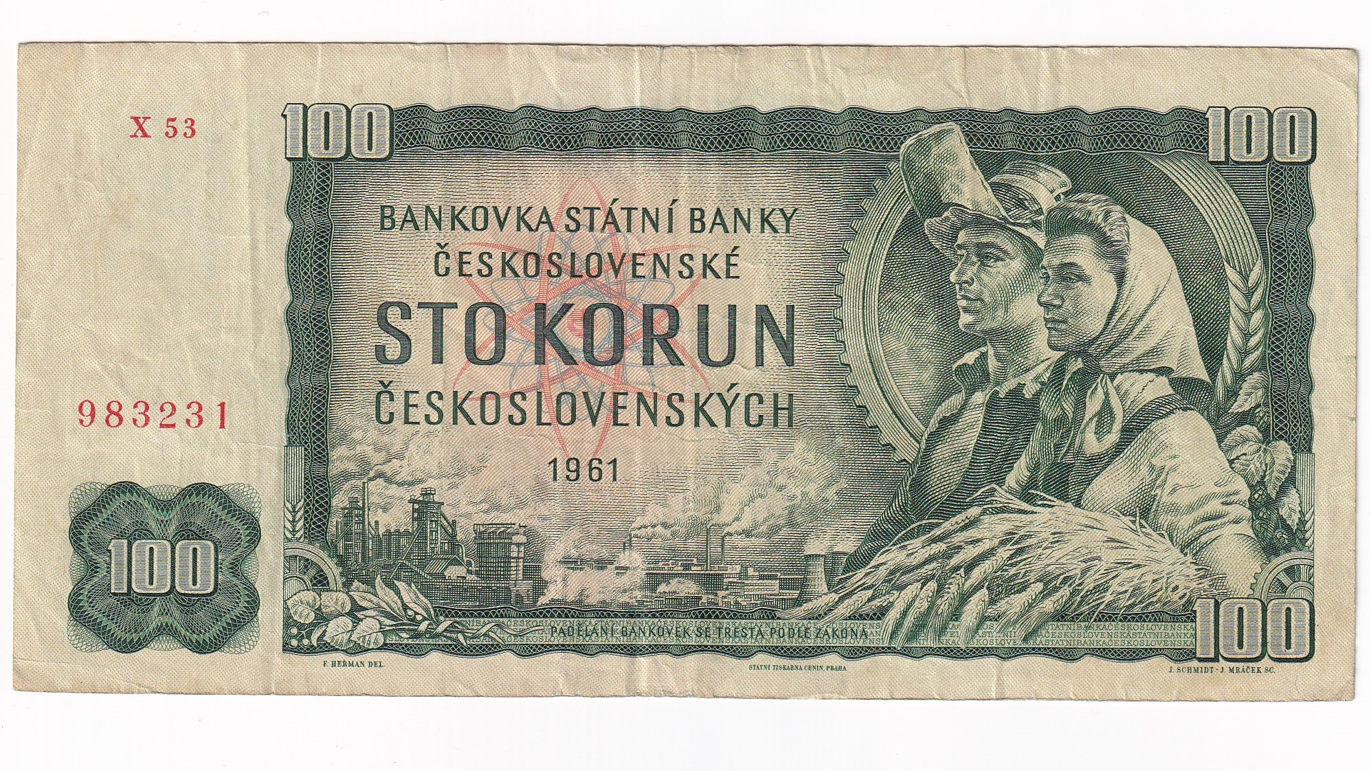 100 Korún 1961 X53 100 Korún 1961 X53