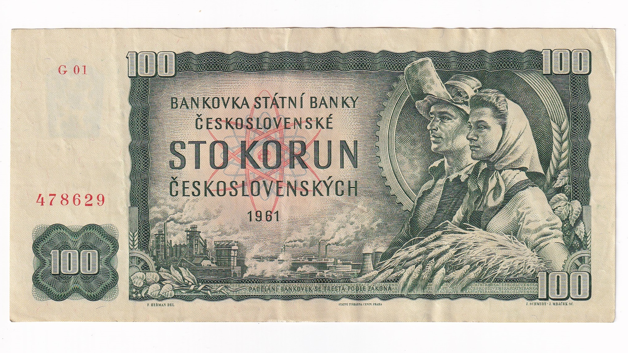 100 Korún 1961 G01 100 Korún 1961 G01