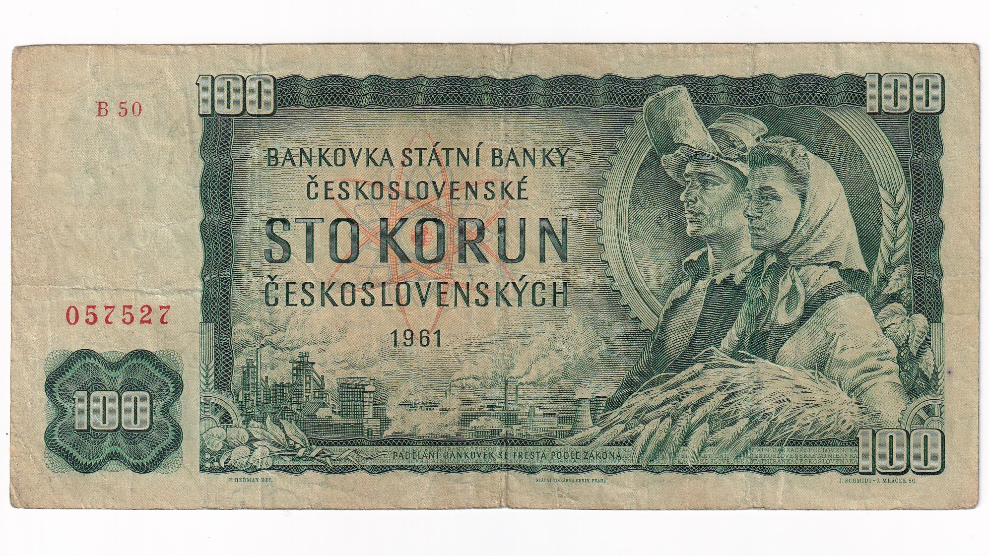 100 Korún 1961 B50 100 Korún 1961 B50