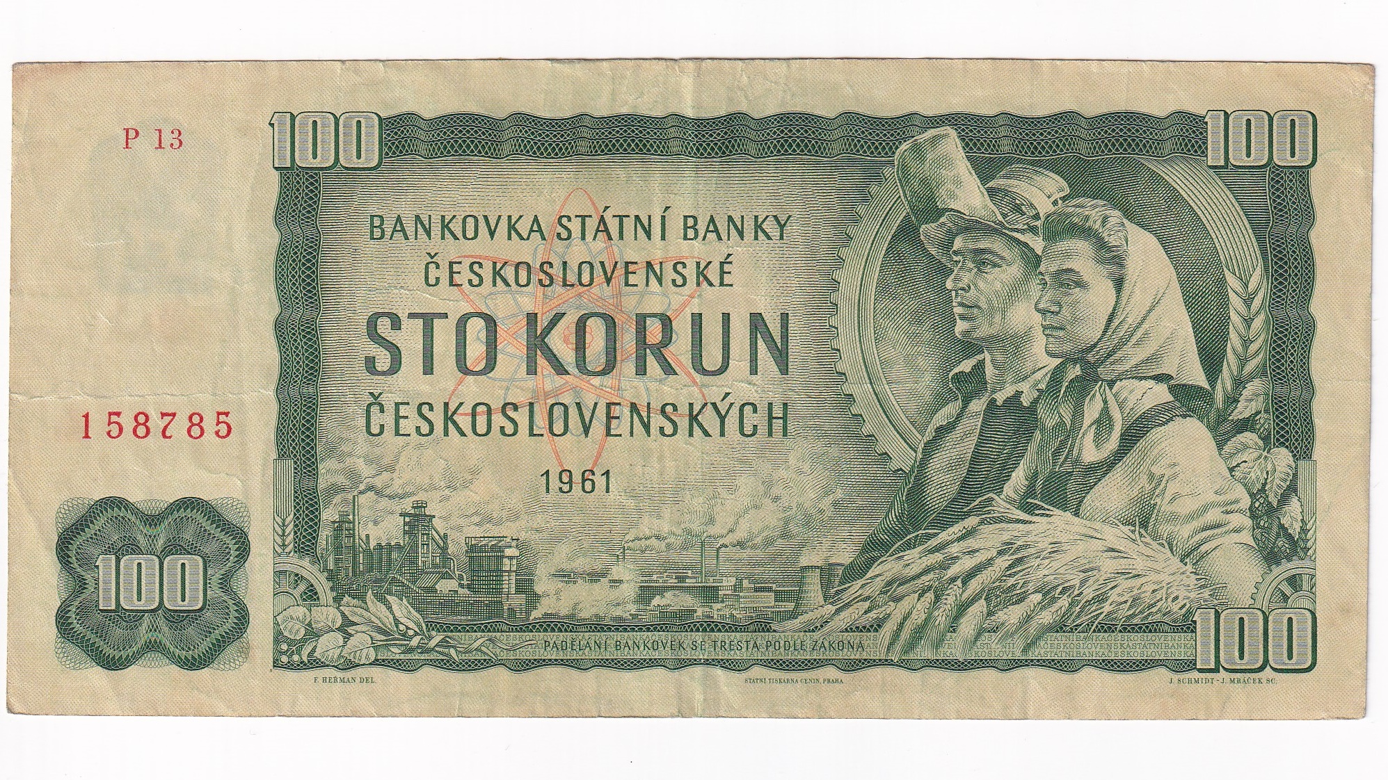 100 Korún 1961 P13 100 Korún 1961 P13