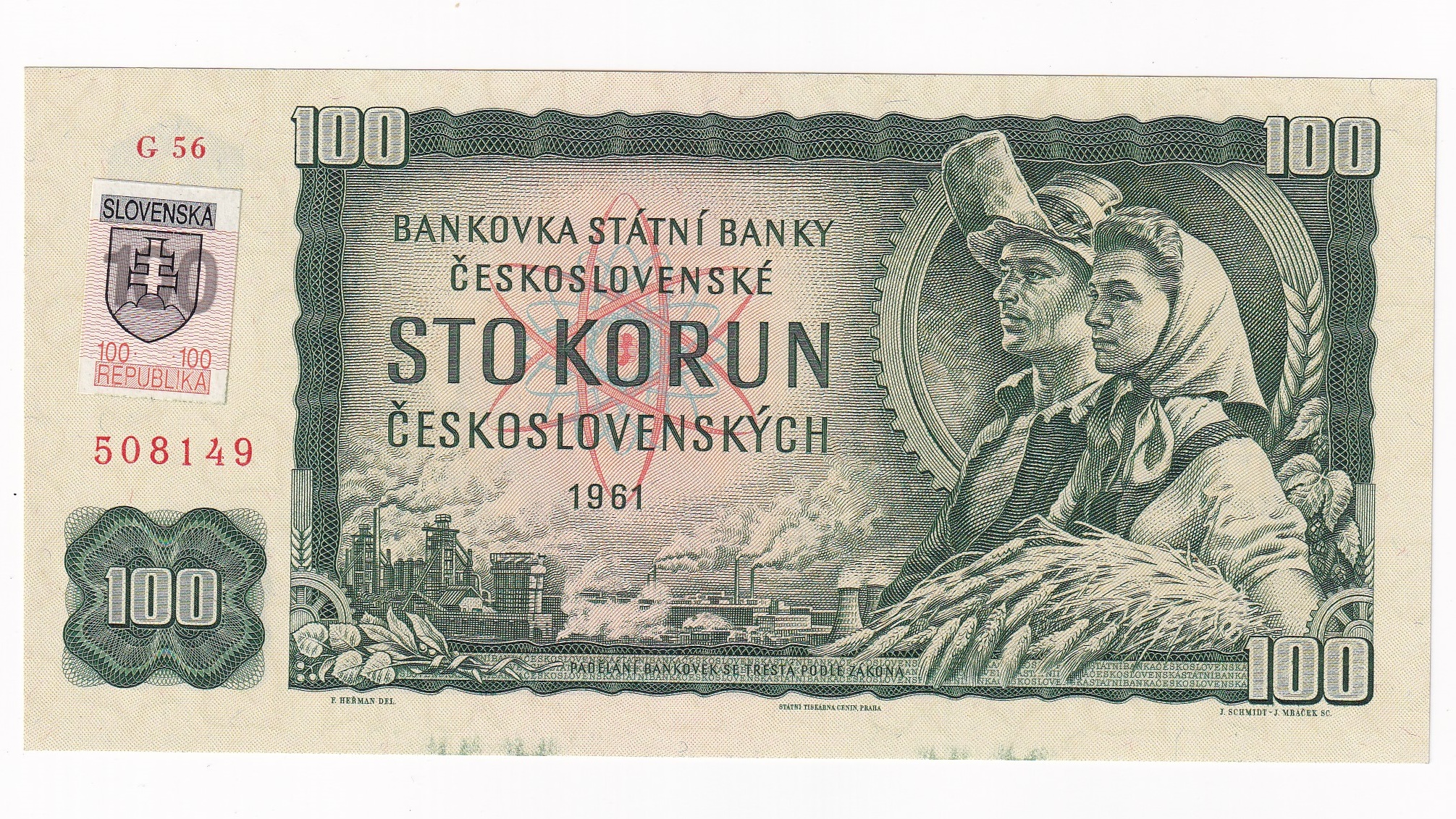 100 Korún 1961 G56 Kolok 100 Korún 1961 G56 Kolok