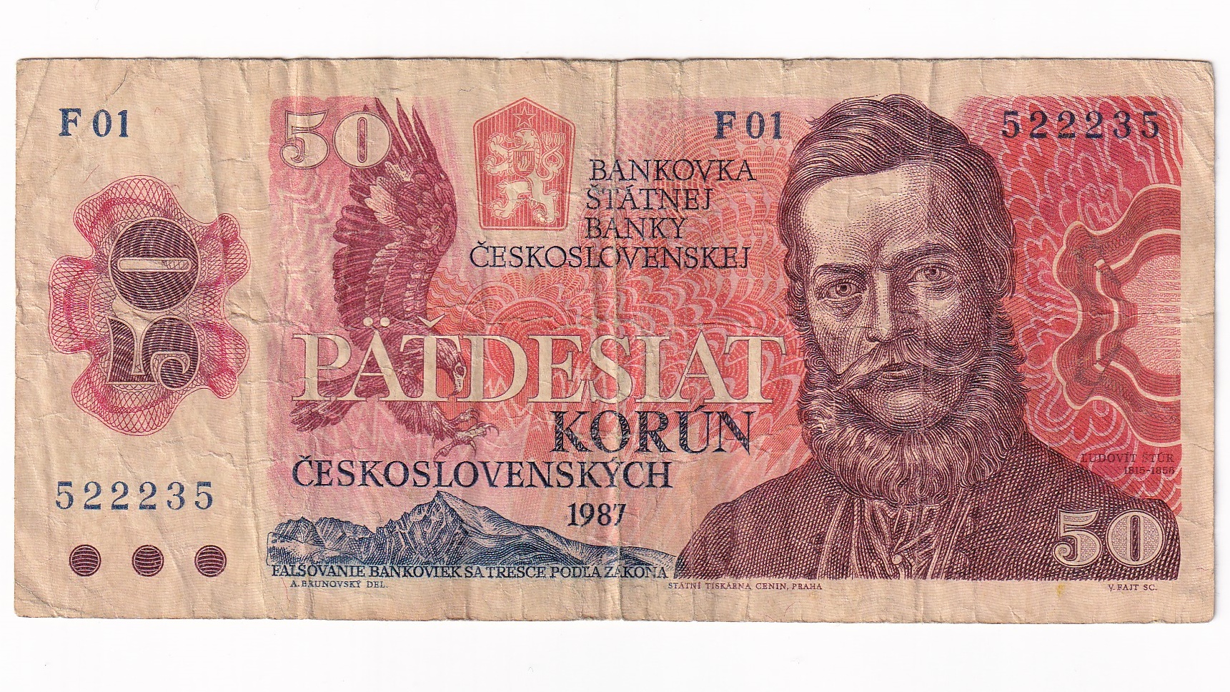 50 Korún 1987 F01 50 Korún 1987 F01