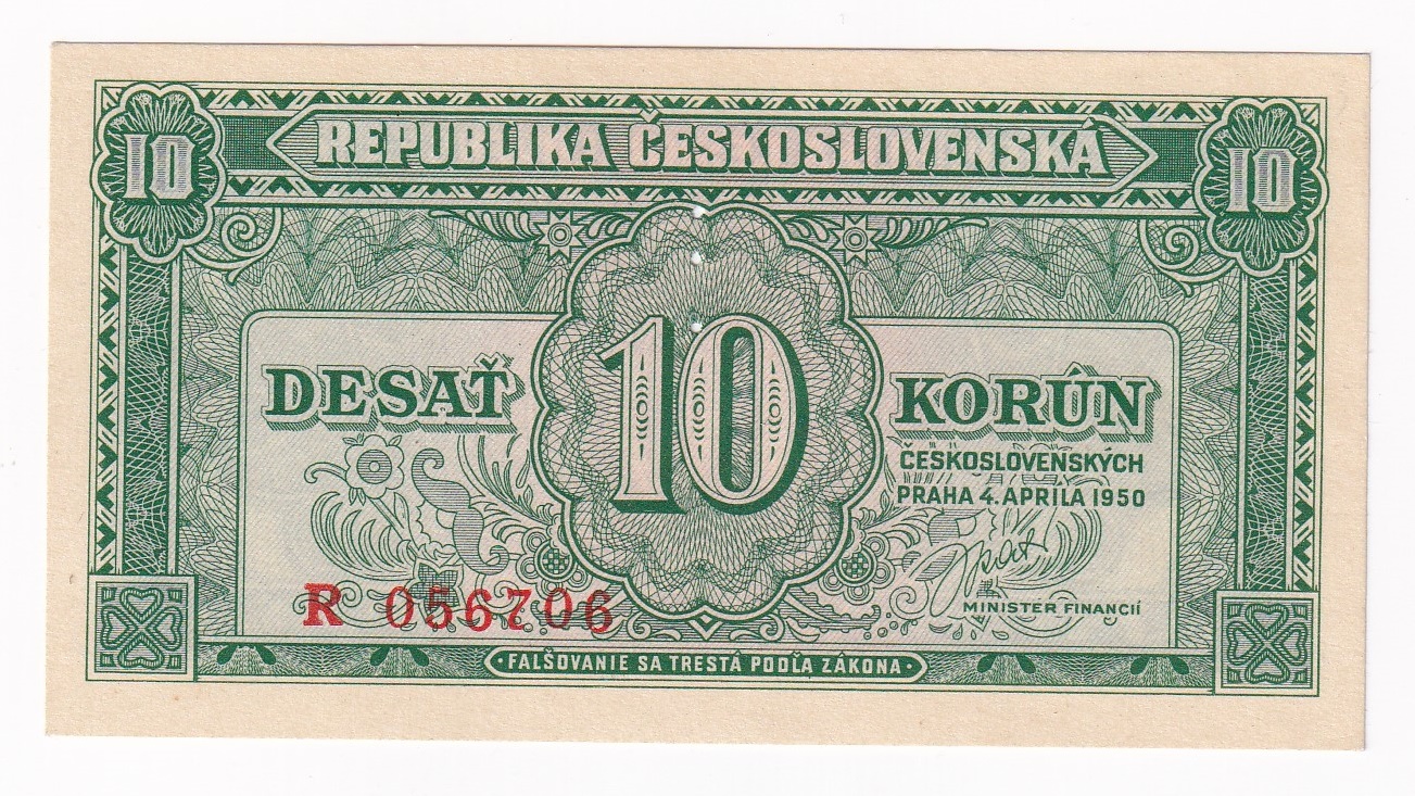 10 Korún 1950 R 10 Korún 1950 R