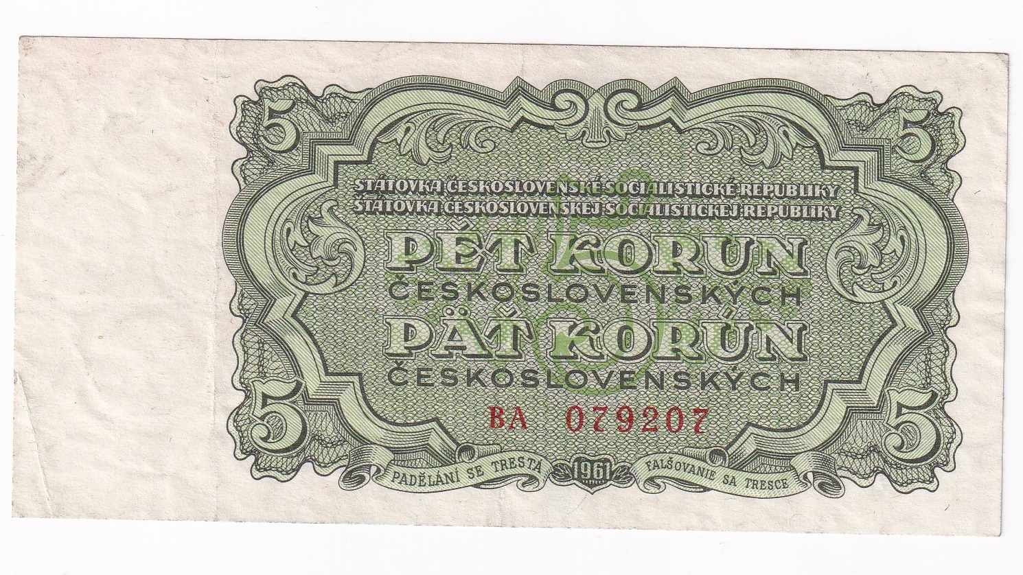 5 Korún 1961 BA 5 Korún 1961 BA