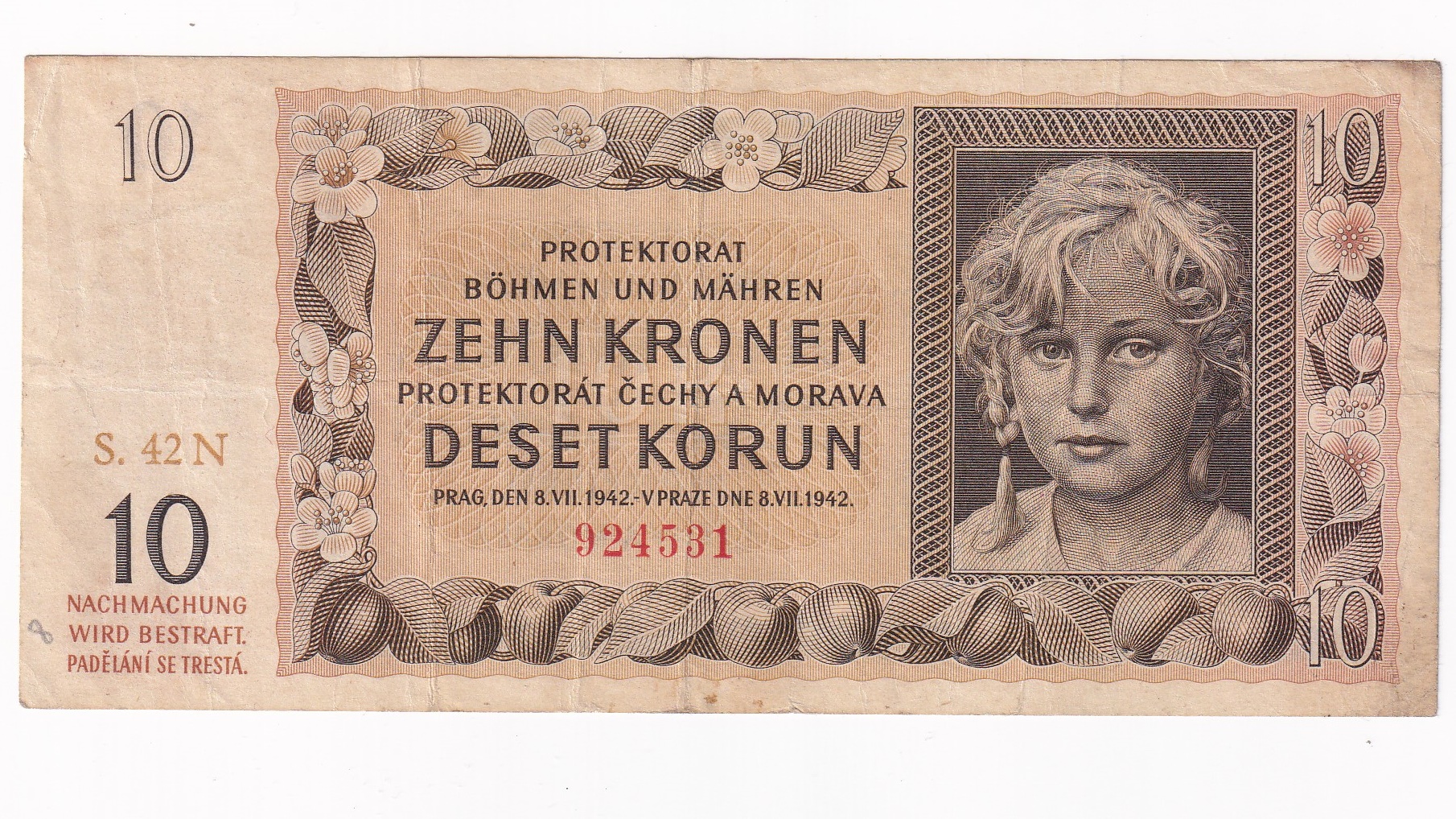 10 Korún 1942 42N 10 Korún 1942 42N