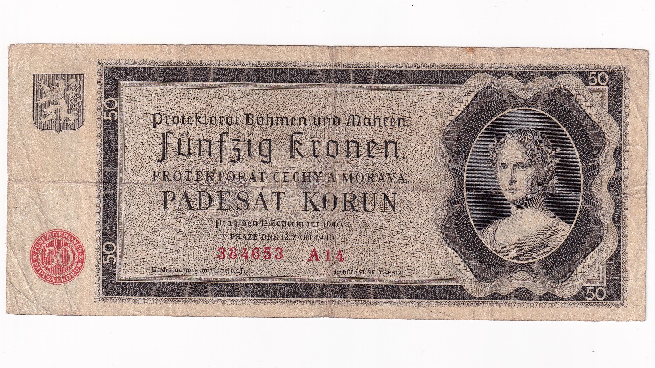 50 Korún 1940 A14 50 Korún 1940 A14