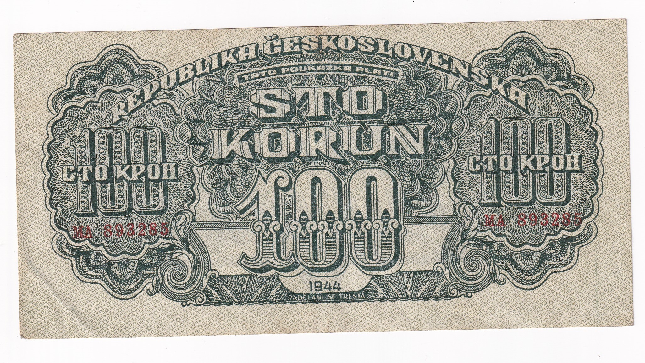 100 Korún 1944 MA 100 Korún 1944 MA