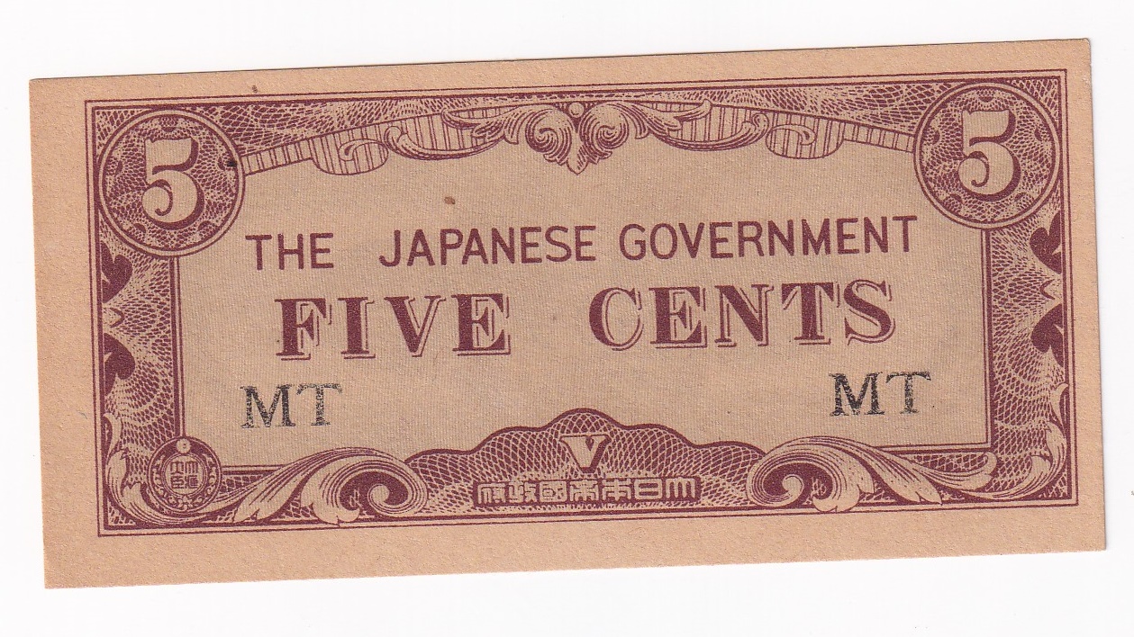 Japonsko 5 Cents 1942 Japonsko 5 Cents 1942