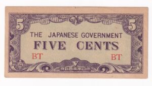 Japonsko 5 Cents 1942