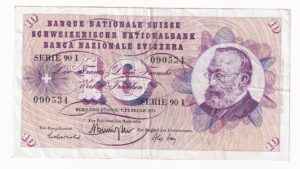 Švajčiarsko 10 Francs 1974