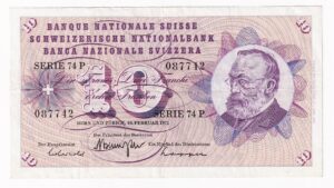 Švajčiarsko 10 Francs 1971