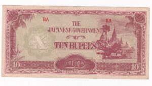 Japonsko 10 Rupees 1942