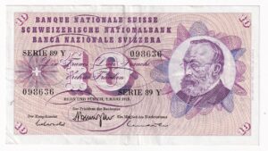 Švajčiarsko 10 Francs 1973