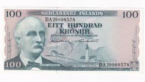 Island 100 Kronur 1961