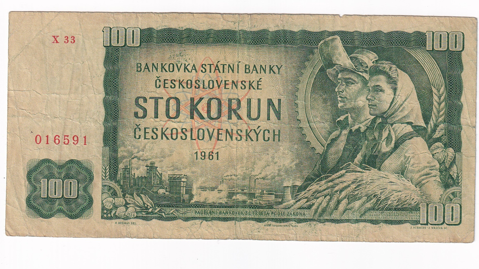 100 Korún 1961 X33 100 Korún 1961 X33